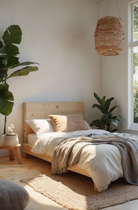 Minimalist Lifestyle Aesthetic, Scandinavian Bedroom Minimalist, Scandi Minimalist, Japanese Style Bedroom, Airbnb Ideas, Boho Kids Room, Cozy Bedrooms, Berlin Apartment, Scandi Chic