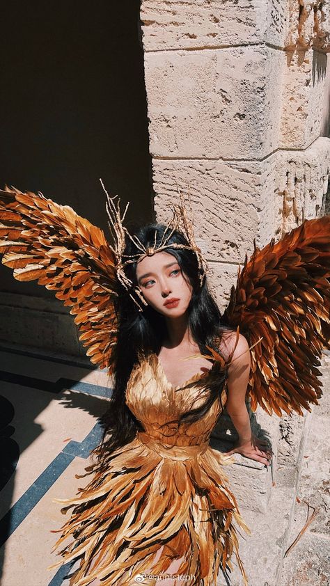 Phoenix Costume, Fairy Photoshoot, Royalty Aesthetic, Photographie Portrait Inspiration, Fantasy Photography, Female Poses, Portrait Inspiration, Fantasy Clothing, Fantasy Fashion