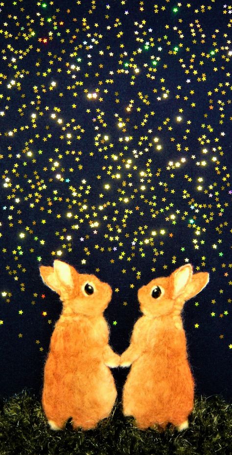 Cute Rabbits Wallpaper, Felt Painting, Rabbit Artwork, Rabbit Wallpaper, Japanese Song, Painting Materials, Rabbit Collection, Bunny Drawing, Rabbit Rabbit