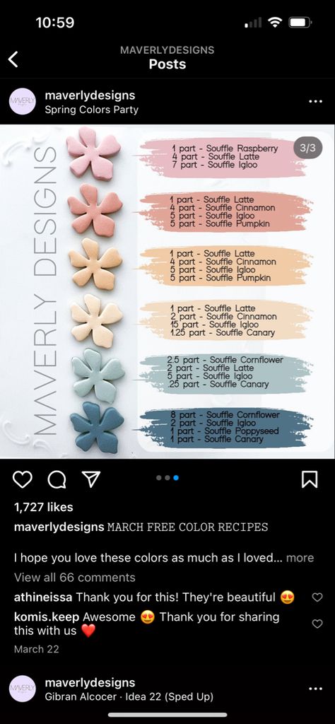 Sculpey Color Mixing Chart Free, Clay Color Recipe Free, Sculpey Polymer Clay Color Mixing Recipes, Sculpey Souffle Color Recipes, Free Polymer Clay Color Recipes, Polymer Clay Color Mixing Chart, Clay Recipes, Color Recipe, Polymer Clay Recipe