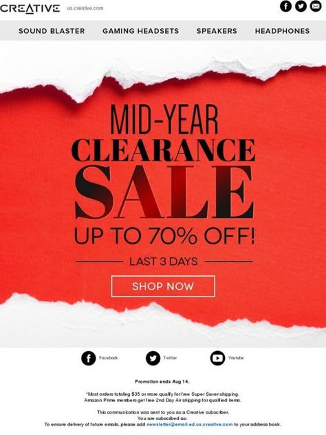 Clearance Sale Banner, Clearance Sale Poster, Instagram Story Ads, Sale Email, Rating System, Email Template Design, Fashion Banner, Email Newsletter Design, Email Design Inspiration