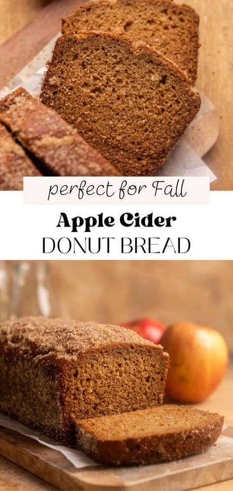 Apple Cider Bread Recipes, Apple Cider Doughnut Cake, Apple Cider Donut Bread, Apple Spice Cupcakes, Fall Apple Cider, Applesauce Bread, Homemade Apple Cider, Fall Baking Recipes, Apple Pie Spice