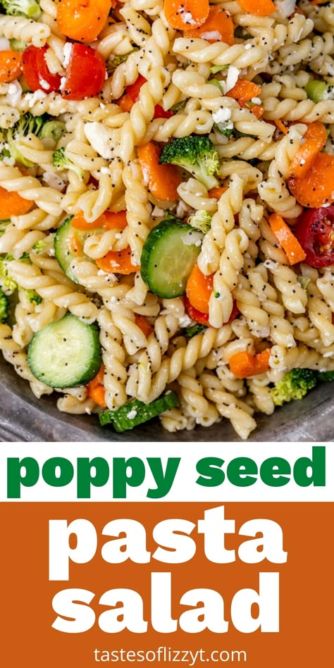 Poppyseed Pasta Salad, Easter Pasta Salad, Garden Pasta Salad, Spaghetti Pasta Salad, Spring Pasta Salad, Vegetarian Pasta Salad, Picnic Side Dishes, Veggie Pasta Salad, Spaghetti Salad