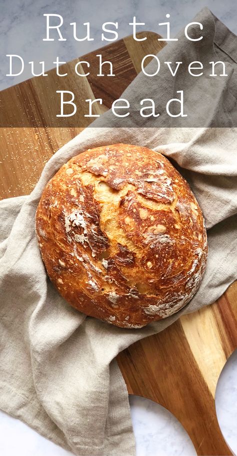 Oven Bread, Dutch Oven Bread, Artisan Bread Recipes, Knead Bread, Rustic Bread, Dutch Oven Recipes, No Knead Bread, No Knead, Easy Bread Recipes