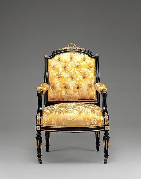 1860 American (New York) Armchair at the Metropolitan Museum of Art, New York Elegant Chair, John Taylor, Victorian Furniture, Professional Decor, Art Chair, Classic Sofa, American Furniture, Antique Chairs, French Furniture