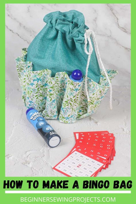 Diy Bingo Bag Pattern Free Sewing, Bingo Bag Sewing Pattern, Sewing Projects That Sell Well, Bingo Bags Pattern Free, Bingo Bag Pattern, Diy Bingo, Bingo Bags, Beginner Sewing Projects, Bingo Bag