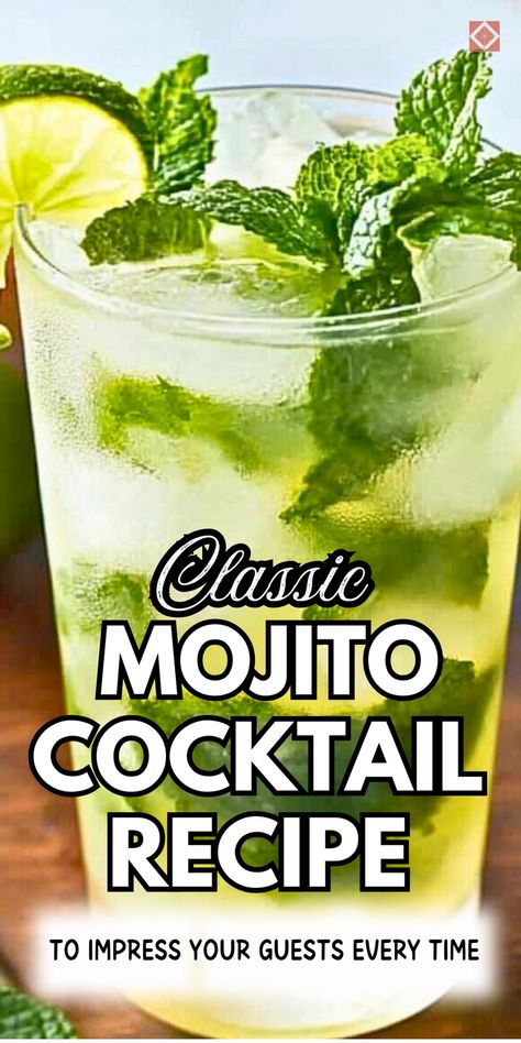 Impress your guests with this classic mojito recipe! Made with fresh mint, lime, and rum, it’s crisp, refreshing, and easy to make. Whether for a summer gathering or a casual night in, this cocktail is always a hit. Save this recipe and shake up the perfect mojito! Bubbly Cocktails, Mojito Recipe Classic, Chicken Zoodle Soup, Classic Mojito, Classic Drinks, Flavored Rum, Watermelon Mojito, Strawberry Mojito, Mojito Cocktail