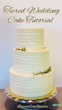 Gökkuşaği Pasta, Wedding Cake Frosting, Wedding Cake Videos, Wedding Cake Tutorial, Resipi Kek, How To Stack Cakes, Diy Wedding Cake, Simple Cake Designs, Wedding Cake Flavors