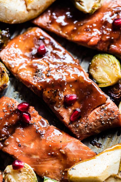 Maple Glazed Baked Salmon | halfbakedharvest.com @hbharvest Salmon Recipes Baked Healthy, Half Baked Harvest Recipes, Fall Fruit, Pomegranate Recipes, Fruit Recipe, Salmon Dinner, Harvest Recipes, Baked Salmon Recipes, Fruit Food