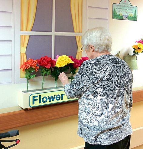 Nursing Home Games, Geriatric Activities, Elderly Activities Crafts, Flower Murals, Hallway Mural, Memory Care Unit, Hospital Art, Senior Living Activities, Long Term Care Facilities