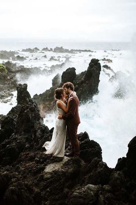 Big Island Elopement, Big Island Hawaii Wedding, Black Sand Beach Wedding, Hawaii Couple, Couple Cups, The Big Island Hawaii, Sunset Elopement, Big Island Of Hawaii, Overwater Bungalows