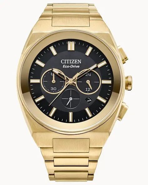 New Loki Citizen Watches To Channel Your Inner God Of Mischief! Yellow Watches, Eco Drive Watches, Mens Chronograph, Citizen Watch, Citizen Eco, Eco Drive, 60 Minutes, Sports Watch, Mens Gold