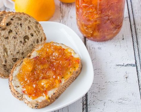 Learn more about Orange and Pepper Jelly from SideChef! Orange Pepper Jelly, Pepper Jelly Recipes, Orange Pepper, Red Pepper Jelly, Habanero Pepper, Orange Peppers, Orange Marmalade, Pepper Jelly, Jam And Jelly