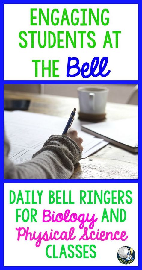 Biology and Physical Science bell ringers (or exit slips) for high school students!  The first 5 minutes of class are the most important in getting your students focused and ready to learn.  Don't waste the start of class!  Using daily bell ringers changed my classroom culture completely! Biology Classroom Ideas High School, High School Biology Classroom Decor, High School Physical Science, Science Bell Ringers, High School Biology Classroom, Physical Science High School, High School Science Classroom, Biology Activity, High School Science Teacher