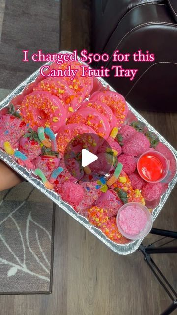 Candied Covered Fruits & Treats on Instagram: "I charged $500 for this Candy Fruit Tray 🍭🩷 Candied grapes, pineapple rings, & strawberries with candy sauce 🍭🩷🍇🍓  * just joking 🤣* Book for next week with @6figuretreats   #explorepage #explore #viral #trendy #reels #trending #candyfruit #viralreels #viralreelsvideo❤️ #explorenow #candyfruits #candiedfruit #candyapples #desserts #treatmakers #candypineapples #chocolatecoveredstrawberries #norfolkva #dmv #dmvfoodies #dmvfood #757food #virginia #hamptonroadsva" Candy Fruit Price List, Candied Fruit Price List, Jolly Rancher Candy Grapes, Candy Pineapples And Grapes, Grape Jolly Rancher Candy, Edible Arrangements Diy, Candy Covered Fruit, Crunchy Fruit Candy, Grape Candy