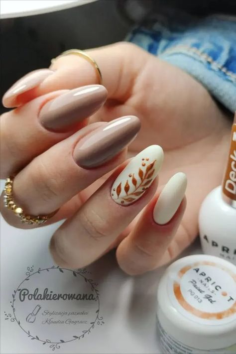 48 Stunning September Nails Colors to Brighten Up Your Fall Fall Nail Neutral Colors, Fall Themed Nails Almond, Acrylic Nail Fall Designs, Coffin Shaped Fall Nails, September Nail Ideas Almond, Trendy Nails For Fall, Maternity Nail Ideas, Fall Nails Wedding, Fall Nails Simple Almond