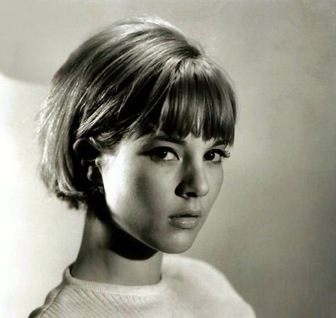 1960s Short Hairstyles, 60s Short Hair, Mylene Demongeot, Hair Dye Color Ideas, 1960s Hair, Hair Styles Easy, 60s Hair, New Hair Do, Sylvie Vartan