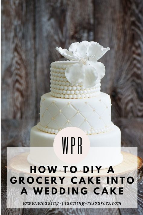 Homemade Wedding Cake Decoration, Off Center Wedding Cake, Wedding Cake Hacks Grocery Store, How To Make A Wedding Cake Step By Step, How To Make A Fake Wedding Cake, Budget Wedding Cake Ideas, Inexpensive Wedding Cake Ideas, How To Decorate A Wedding Cake, Make Your Own Wedding Cake