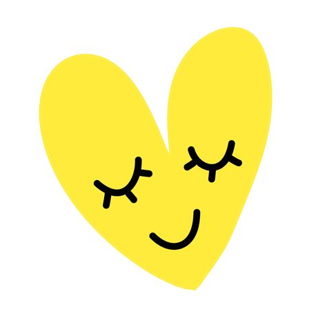 Heart With Smiley Face, Smiley Illustration, Happy Face Drawing, Heart Smiley Face, Donut Drawing, Heart Smiley, Happy Yellow, Cartoon Heart, Book Cafe