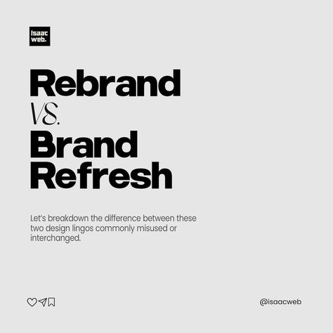 Difference Between a brand refresh and a rebrand. #brandlogodesign #graphicsdesign #branddesign #brandidentity #packagingdesign #foodbrand #beautybrand #lifestylebrand #brandingproject #brandinspiration #sustainabledesigner #branding Branding Quotes Inspiration, Brand Refresh Announcement, Rebranding Post, Rebranding Ideas, Graphic Moodboard, Logo Rebranding, Strategy Logo, Rebranding Logo, Brand Structure