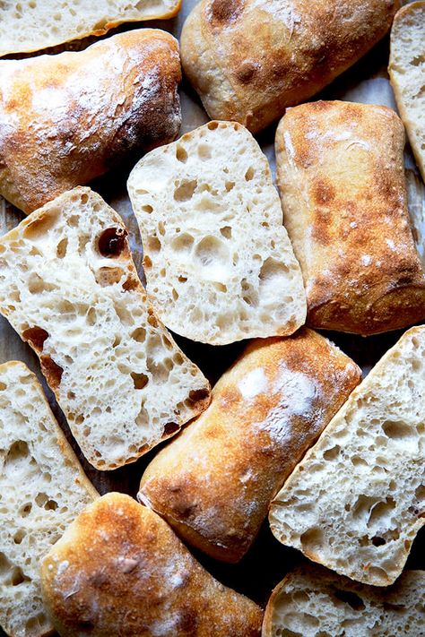 Simple Sourdough Ciabatta Bread | Alexandra's Kitchen Sourdough Ciabatta, Sourdough Focaccia Recipe, Simple Sourdough, Recipe Using Sourdough Starter, Sourdough Starter Discard Recipe, Homemade Sourdough Bread, Sourdough Starter Recipe, Ciabatta Bread, Sourdough Baking