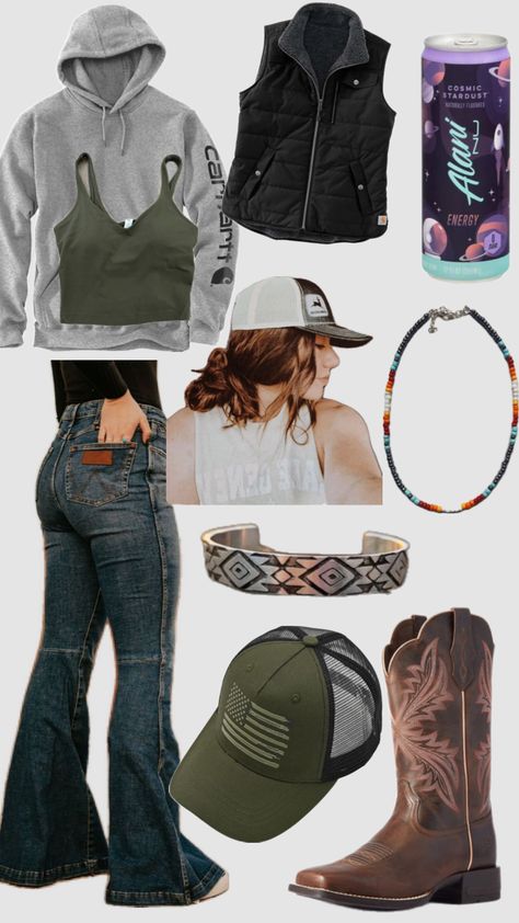 Country Outfits Women, Casual Country Outfits, Outfits And Accessories, Southern Outfits, Country Style Outfits, Western Wear Outfits, Cute Country Outfits, Looks Country, Estilo Country