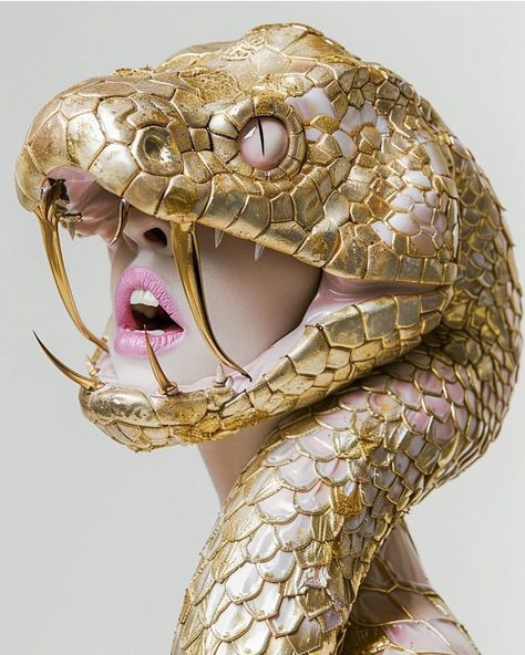 pinkwritinglife e bybabygreen Snake Face Mask, Snake Hat, Snake Headpiece, Snake Costume, Scary Snakes, Head Mask, Photoshoot Props, Body Adornment, 3d Modelle