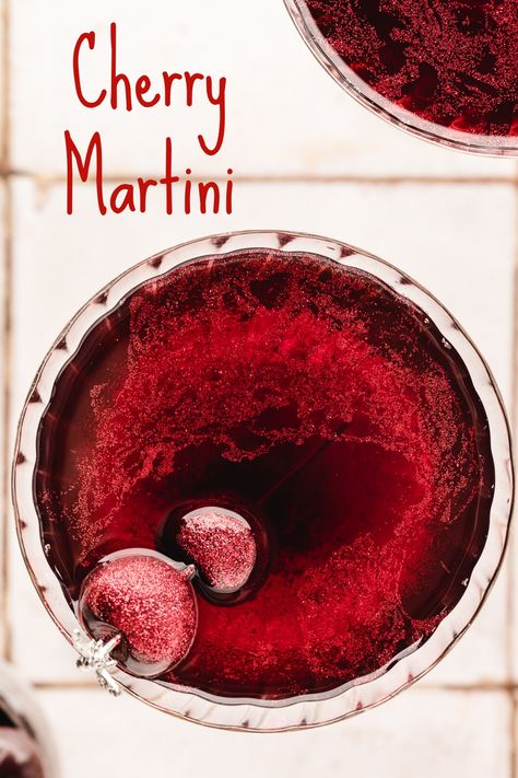 Cherry Martini Recipe, Cherry Cocktail Recipes, Crimson Red Color, Cherry Martini, Cherry Drink, Brandy Cocktails, Lemon Drop Martini, Cherry Brandy, Cherry Cocktail