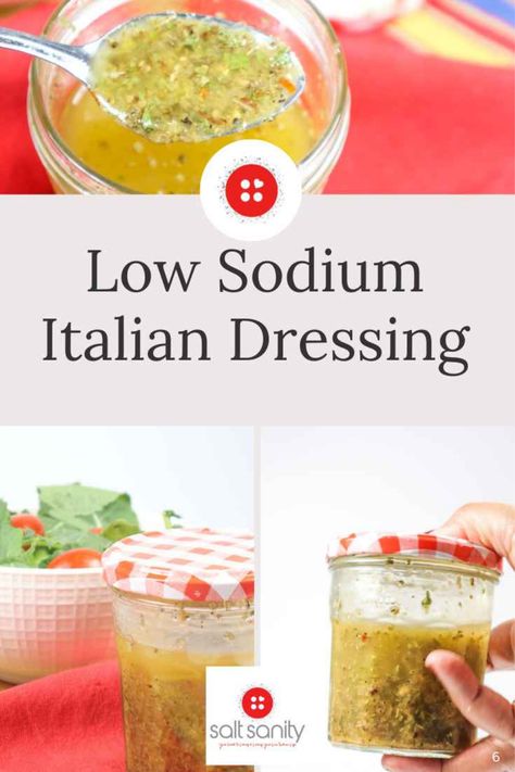 Low Salt Salad Dressing, No Salt Salad Dressing Recipes, Low Sodium Pasta Salad Recipes, Low Sodium Salad Dressing Recipes, Low Sodium Italian Dressing, Cardio Recipes, Low Sodium Ranch Dressing, Low Sodium Dressing, Meneires Disease