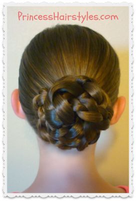 Triple braid bun updo tutorial. Back to school hair idea. Triple Braid, Braid Bun Updo, Braided Bun Tutorials, Kids Short Hair Styles, Braids With Shaved Sides, Ballet Hairstyles, Braid Bun, Updo Tutorial, Braided Bun Hairstyles