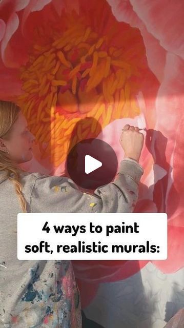 ORLUarts | Muralist on Instagram: "I've been asked a few times recently how I achieve soft, blended layers on large scale realistic acrylic murals. Here are the four main ways I get this look:

🎨 1) Blending "wet into wet": pre mix a few colors and have them ready on your palette. Begin with your darkest color and block in where your shadow lies, and paint a little beyond where you intend for the shadow to end. Then immediately go in with your lighter color, blending between the two until you have a seamless look. This may take a few layers to achieve really luminous rich blends, trust rhe process! If one of your colors dries too soon, wait until the whole area is dry and then try again. 

🎨 2) Glazing: I use this constantly. Glazing is great for adding shadows, intensifying pigment with Large Scale Acrylic Painting, Soft Blended Layers, Blended Layers, Too Soon, The Shadow, Color Blending, Try Again, Dark Colors, The Four