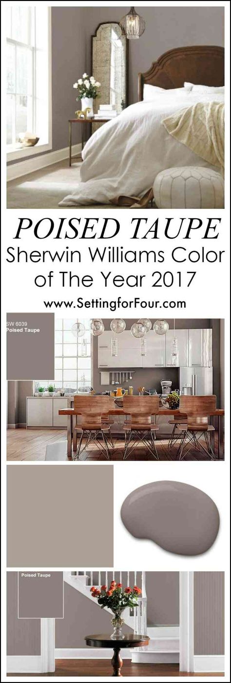 For your home: Looking for a paint color to paint your next room? See why I love Poised Taupe SW 6039 - Sherwin Williams Color of the Year 2017 and how it looks in real rooms! Sherwin Williams Poised Taupe, Poised Taupe, Quotes Home, Sherwin Williams Colors, Decor Quotes, Decor Wallpaper, Crafts Home, Interior Paint Colors, Bedroom Paint