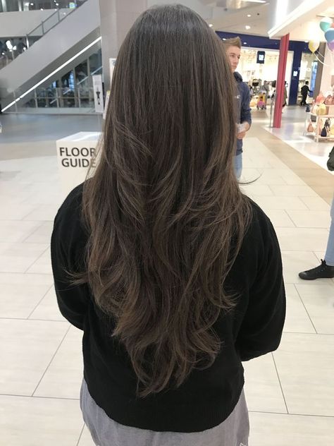 Long Hair V Cut, V Cut Hair, V Shaped Haircut, Asian Long Hair, V Shape Hair, Haircut Inspo, Haircuts For Long Hair With Layers, Hair Inspiration Long, Really Long Hair