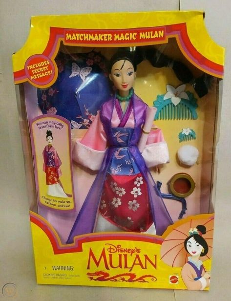 Mulan Doll, Disney Barbie, Disney Barbie Dolls, Barbie 90s, Disney Collectables, Childhood Toys, Disney Toys, Mulan, Kid Stuff