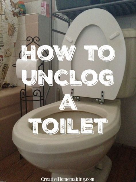 Two different methods of unclogging a toilet explained. The good news is that anyone can learn to unclog a toilet. Deep Cleaning Hacks, Natural Cleaning Solutions, Clogged Toilet, Urine Smells, Messy House, Diy Dollhouse Furniture Easy, Vinegar Cleaning, Toilet Tank, Diy Dollhouse Furniture