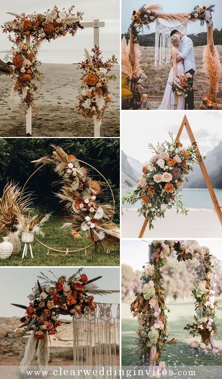 10 Rust Earthy Tone Fall Wedding Ideas Incl. Bridal Bouquets and Decor – Clear Wedding Invites Wedding Centerpieces Fall, Centerpieces Fall Wedding, Dream Reception, Fall Wedding Arches, Reception Decorations Wedding, Fall Wedding Color Schemes, Western Themed Wedding, Bridal Bouquet Fall, Outdoor Fall Wedding