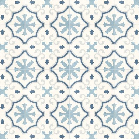 EliteTile Monteca 10" x 10" Porcelain Patterned Wall & Floor Tile & Reviews | Wayfair Affinity Tile, Patterned Wall, Historic Renovation, Merola Tile, Blue Porcelain, Porcelain Floor, Accent Tile, House Tiles, Square Tile