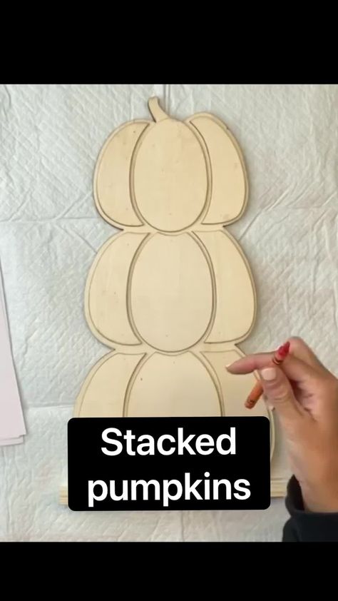 DIY Stacked Pumpkin Decor using Dollar Tree Vinyl #pumpkins #leopard #hellofall | By Chalk It Up Fancy Stacked Pumpkin Signs Wooden Painted, Hobby Lobby Stacked Wooden Pumpkins, Wooden Stacked Pumpkins, Hobby Lobby Stacked Pumpkins, Hobby Lobby Pumpkin Crafts, How To Paint Pumpkins On Wood, Painted Stacked Pumpkins, Dollar Tree Wooden Pumpkins, Stacked Pumpkins Painting