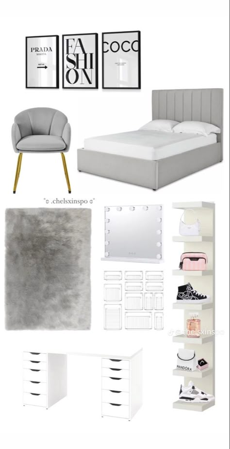 Loft Room Ideas Bedrooms, Bedroom Ideas Big, Camera Ikea, Basic Bedroom, Zimmer Diy, Room Organization Bedroom, White Room Decor, Luxury Room Bedroom, Classy Bedroom