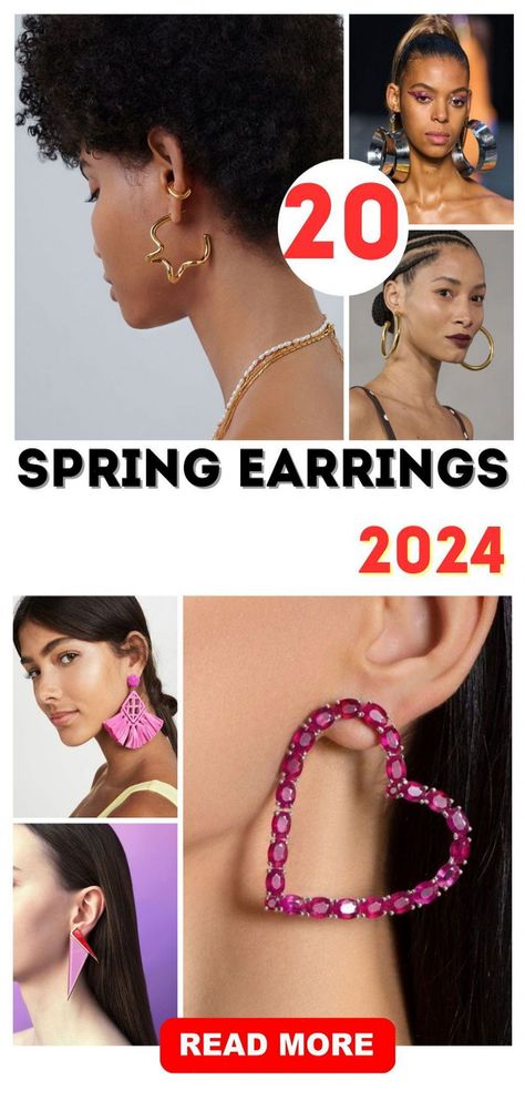 Spring Earrings 2024 presents a luxurious gold trend that perfectly blends timeless elegance with a modern flair. These earrings are the quintessential accessory to complement the fresh and lively atmosphere of spring, adding a touch of sophistication to your look. #Jewelry #Unveiling #Glamour #StatementJewelry #A #Jewelry #Glimpse #Fashion #Style #into #of #HandmadeJewelry #2024 #Trends Earring Trends 2024, Earrings 2024, Gold Trend, Spring Earrings, Gold Diy, Earring Trends, Clay Design, 2024 Trends, Fashion Mistakes