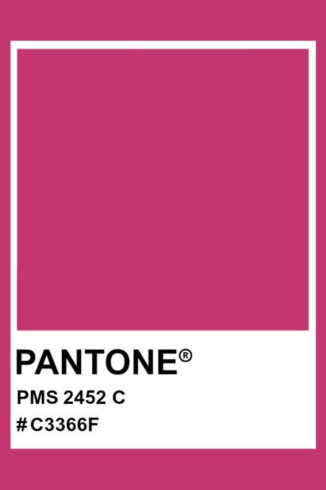 PANTONE 2452 C #pantone #color #PMS #hex Dark Pink Pantone, Color Code Palette, Interior Design Material Board, Pantone Matching System, Pantone Color Chart, Life In Pink, Pantone Palette, Pantone Colour Palettes, Material Board