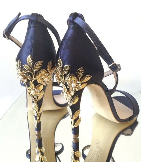 Quinceanera Heels, Dark Blue Heels, Navy Blue High Heels, Quinceanera Shoes, Blue And Gold Dress, Royal Blue Heels, Dark Blue Wedding, Navy Blue Heels, Designer Wedding Shoes