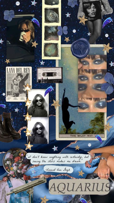 #aquarius #aquariusastrology #stars #star #constellation #constellations #zodiac #zodiacs #aesthetic #aesthetics #moodboard Water Bearer Aesthetic, Aquarius Stellium, Aquarius Moon Aesthetic, Zodiacs Aesthetic, Aquarius Moodboard, Aquarius Core Aesthetic, Aquarius Photoshoot, Aquarius Core, Venus Outfits