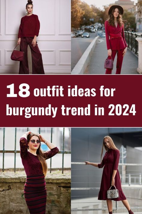 Maroon Velvet Jacket Outfit, Burgundy Outfit Ideas Winter, Cute Maroon Outfits, Burgundy And Tan Outfit, What Goes With Burgundy, Burgundy Tall Boots Outfit, Burgundy And Gold Outfit Ideas, Burgundy Slacks Outfit Women, Burgundy Monochromatic Outfit