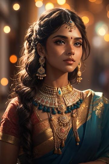 Indian Princess Aesthetic, Killing November, Saree With Jewellery, Rani Durgavati, Indian Queen, Indian Royalty, Black Woman Artwork, Indian Princess, Indian Goddess