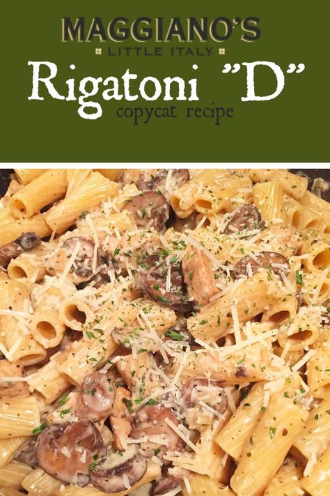 Rigatoni D, Rigatoni Recipes, Cooking Chicken, Delicious Pasta, Copycat Restaurant Recipes, Pasta Dinner Recipes, Cooking Wine, Copycat Recipe, Rigatoni