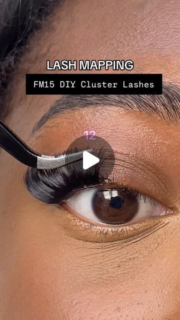 WHOLESALE | PRIVATE LABEL | DIY CLUSTER LASHES on Instagram: "Do my Wispy home lash extensions by “FM15 DIY Cluster Lashes”. Lash map : 16 14 12 10 10 . D curl . Shop link in Bio 🛍️🛍️" Diy Cluster Lashes, Eyelash Mapping Lash Extensions, Cluster Lash Mapping, Wispy Lash Map, Cluster Map, Home Lash Extensions, Lash Map, Cluster Eyelash Extensions, Cluster Eyelashes