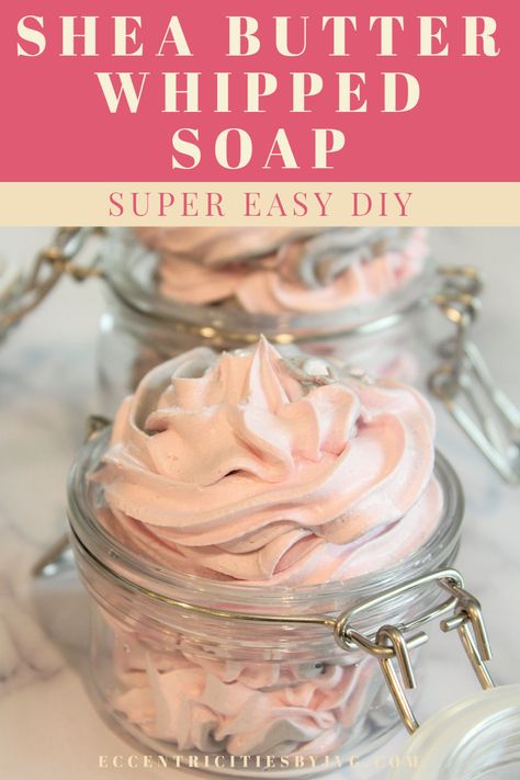 Cute Soap Ideas, Diy Whipped Soap, Shea Butter Diy, Whipped Soap Diy, Shea Butter Whipped, Diy Body Butter Recipes, Shea Butter Recipes, Whipped Lotion, Homemade Body Care