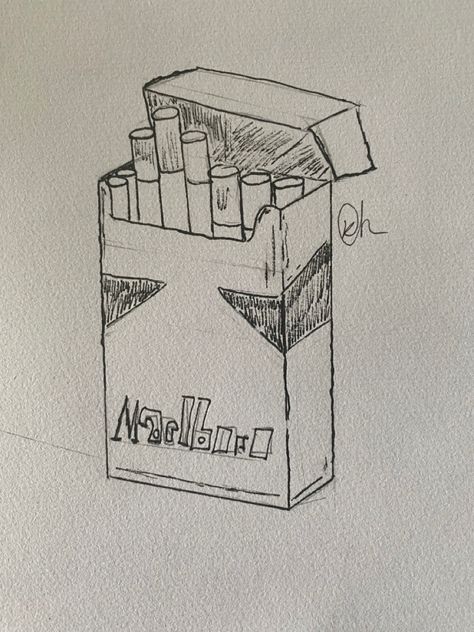 Ciggerate Doodle, Ciggerate Box Drawing, Ciggaretes Draw, Holding Ciggerate Reference Pose Drawing, Ciggerate Drawing Easy, Ciggerate Draw, Smoker Drawings, Cigerattes Drawings, Ciggerate Drawing