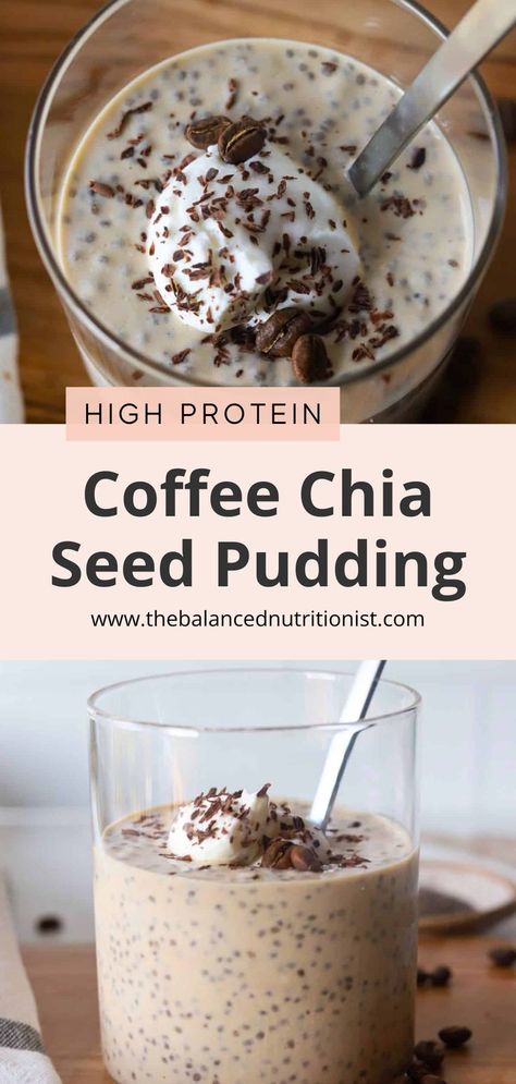 This coffee chia seed pudding recipe is a great way to start your day! It's a yummy chia seed pudding that combines the best chia seed pudding with your favorite protein coffee recipes. Enjoy a protein chia seed pudding with coffee for an energizing and filling breakfast. Try this chia seed pudding with coffee today! Coffee Chia Seed Pudding, Protein Coffee Recipes, High Protein Coffee, Chia Protein Pudding, Best Chia Seed Pudding, Chia Seed Breakfast Pudding, Protein Chia Seed Pudding, Chia Seeds Protein, Chia Pudding Recipes Healthy